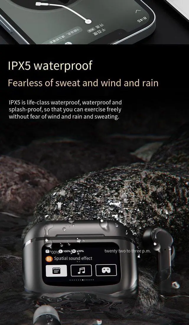 Alt view image 4 of 7 - Bluetooth 5.3 Wireless Ear Buds Headphones 6 Hours Listening Time Sports Waterproof Running in-Ear True Wireless Earphones IPX5 Waterproof Fit Exercise Gym Outdoor Work Beige