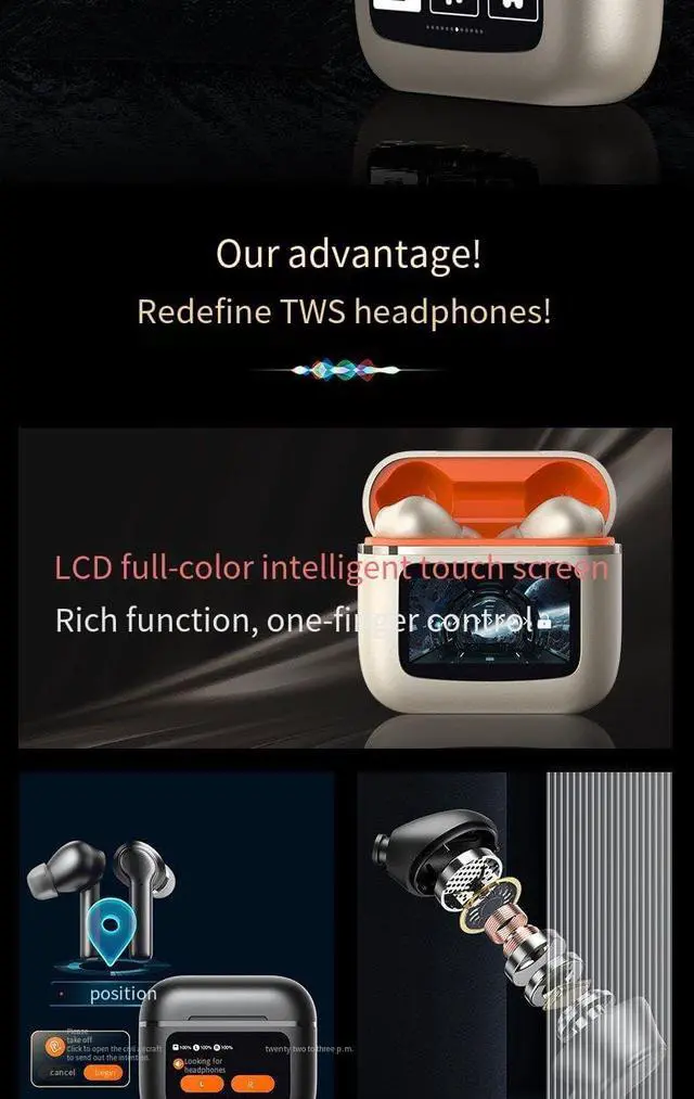 Alt view image 6 of 7 - Bluetooth 5.3 Wireless Ear Buds Headphones 6 Hours Listening Time Sports Waterproof Running in-Ear True Wireless Earphones IPX5 Waterproof Fit Exercise Gym Outdoor Work Beige