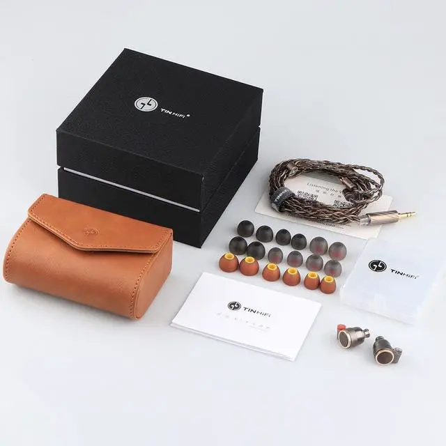 Alt view image 5 of 7 - Linsoul TINHIFI T4 Plus 10mm Magnetic CNT Driver in-Ear Monitor with N54 Circuit, CCAW Voice Coil, Metal Case, Wood Faceplate, Detachable Silver-Copper Cable for Audiophile Musician