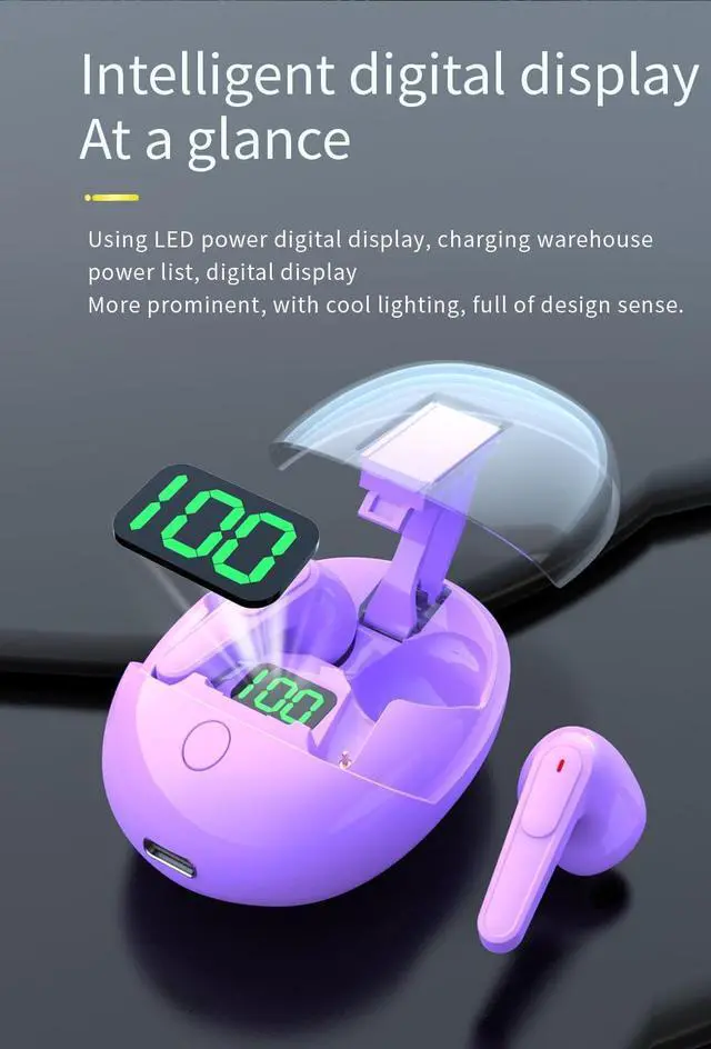 Alt view image 5 of 7 - Wireless Earbuds Bluetooth 5.3 Headphones Wireless Sports Earphones ANC Active Noise Cancellation Headphones Ultra Long Lasting for Phone Laptop PC TV Running Workout, Black