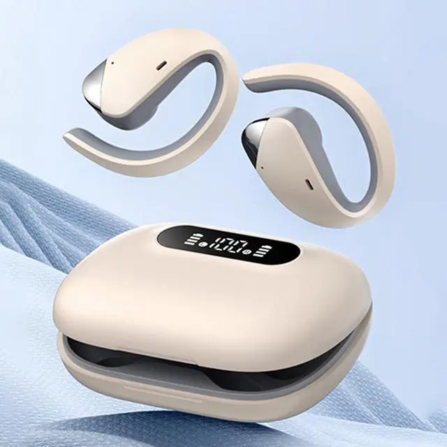 Main image of Open Ear Earbuds Open Ear Wireless Headphones Over The Ear Earbuds Wireless Bluetooth 5.4 Sports 12H Playtime Ipx5 Waterproof Headphone With Smart Digital Display Fit Cycling Running Workout Skin