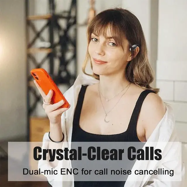 Alt view image 3 of 7 - Open Ear Earbuds Open Ear Wireless Headphones Over The Ear Earbuds Wireless Bluetooth 5.4 Sports With Smart Digital Display 12H Playtime Ipx5 Waterproof Headphone Fit Cycling Running Workout Wite