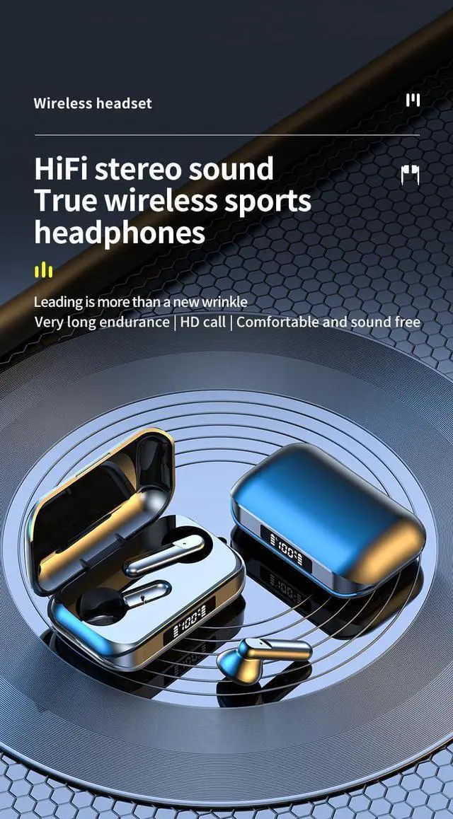 Alt view image 5 of 7 - Wireless Earbuds Bluetooth 5.3 Headphones, Wireless Sports Headset ANC Active Noise Cancellation Headphones Ultra Long Lasting for Phone Laptop PC TV Running Workout, Black