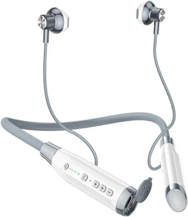 Main image of Neckband Bluetooth Headphones Wireless Neckband Earphone Headset with 100H Playtime,Sports Waterproof Earphones with Durability,Noise Cancelling with Mic for Phone Running Workout,White