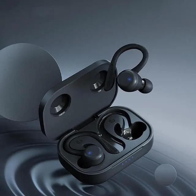 Main image of Earbuds Bluetooth 5.3 in-Ear Headphones Earhook 6 Hours Listening Time Sports Waterproof Running in-Ear True Wireless Earphones IPX6 Waterproof Fit Exercise Gym Outdoor Work Black