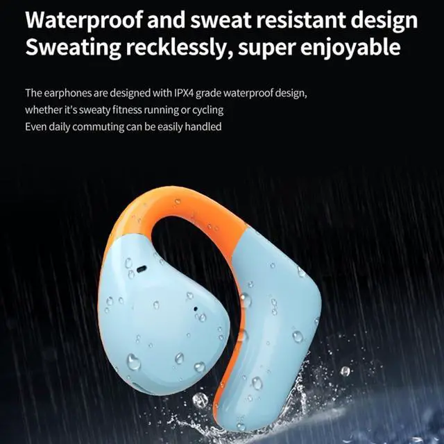 Alt view image 4 of 6 - Open Ear Wireless Headphones Air-Conduction Ear Buds,IPX4 Waterproof Earbuds for Sports,56H Playtime,Bluetooth 5.3,Clear Calls,ACS Panoramic Surround Sound for Sport Running Workout Gym