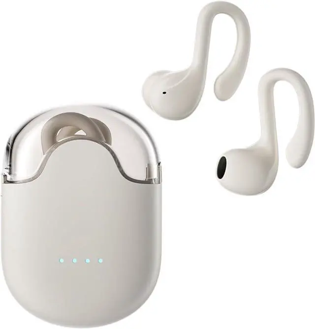 Alt view image 7 of 7 - Bluetooth Headphones Wireless Earbuds, 60Hrs Playback Ear Buds Power Display with ENC Noise Canceling Mic Over-Ear Stereo Bass Earphones with Earhooks for Sports/Workout/Running, Black