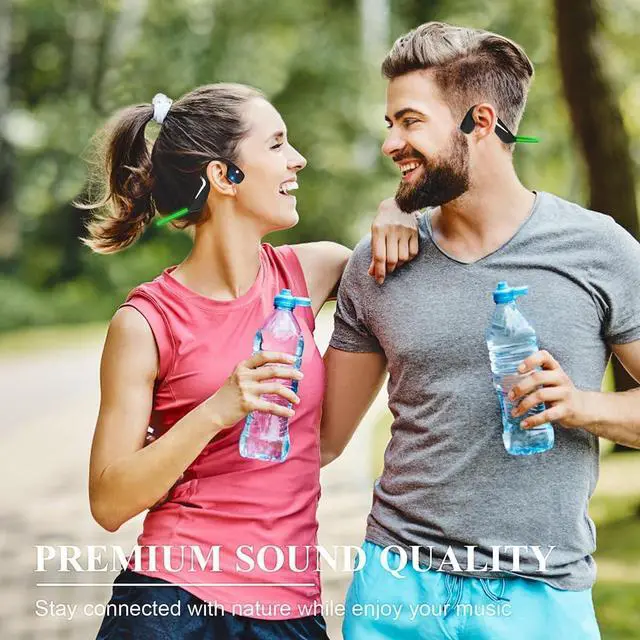 Alt view image 5 of 7 - Bone Conduction Headphones Open Ear Headphones Wireless Bluetooth, 1.5 Fast Charging and 12H Working Time, IPX7 Waterproof Light-Weight Wireless Headphones for Running, Cycling & Gym, Red