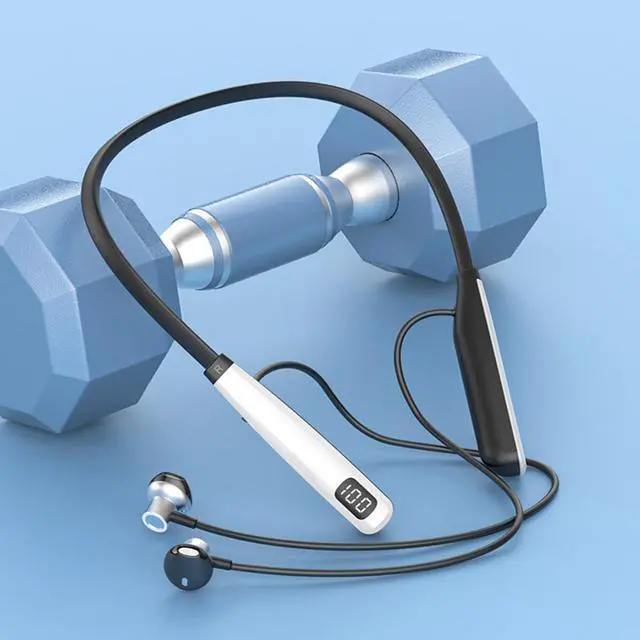 Main image of Neckband Bluetooth 5.3 Headphones Wireless Magnetic Neckband Earphone Bluetooth Earbuds with Mic Semi-in-Ear, 100Hrs Playtime & LED Digital Display,Three Sound Effects Switching for Gym,Sports