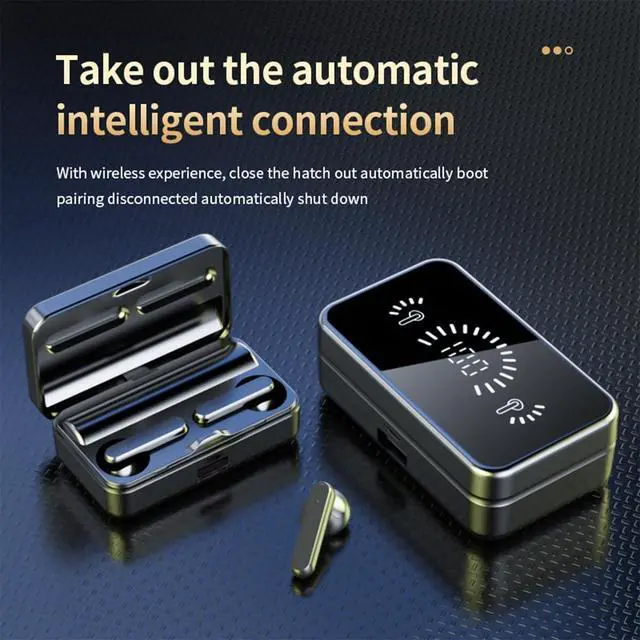 Alt view image 4 of 6 - Wireless Earbuds Bluetooth V5.3 Headphones Noise Cancelling in-Ear Headphones,LED Power Display Cordless in-Ear Earphones with Microphone for Sports Work,White