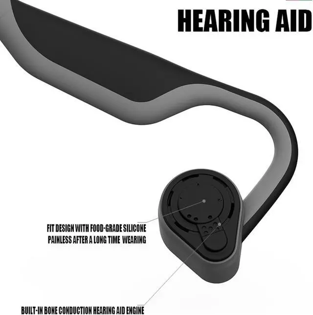 Alt view image 5 of 7 - Bone Conduction Headphones Open-Ear Bluetooth 5.3 Headphones with Microphone,Sweat Resistant Sports Earbuds Wireless Earphone for Running Workout Cycling,6 Hours of Playback Time, Black