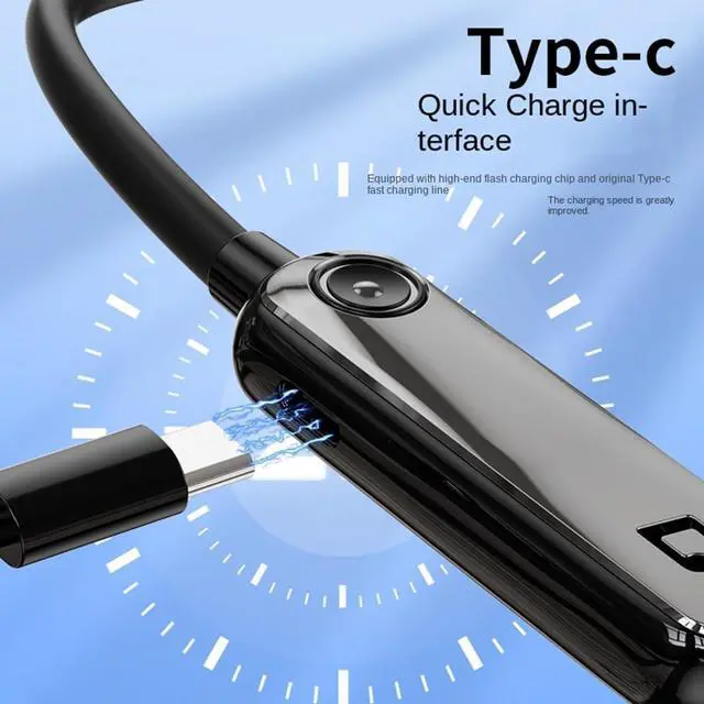 Alt view image 5 of 7 - Neckband Bluetooth 5.3 Headphones Wireless Earbuds Neckband Earphone HiFi Surround Sound,1000Hrs Playtime Sport Noise Cancelling Earbuds with Mic for Gym Running Compatible with iPhone Android