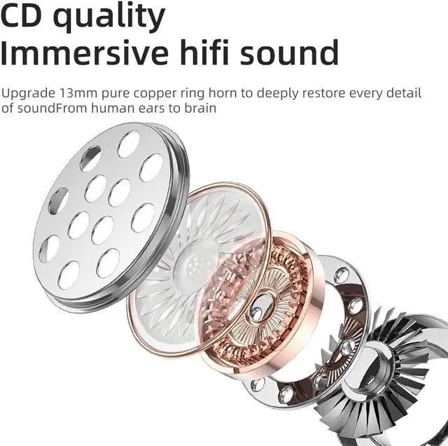 Alt view image 6 of 7 - Bluetooth in-Ear Headphones Wireless Headphones 180Hrs Playback in-Ear Stereo Bass Earphones with Microphone,LED Power Display Headphones Bass Stereo,Low Delay Headset for Gaming Travel