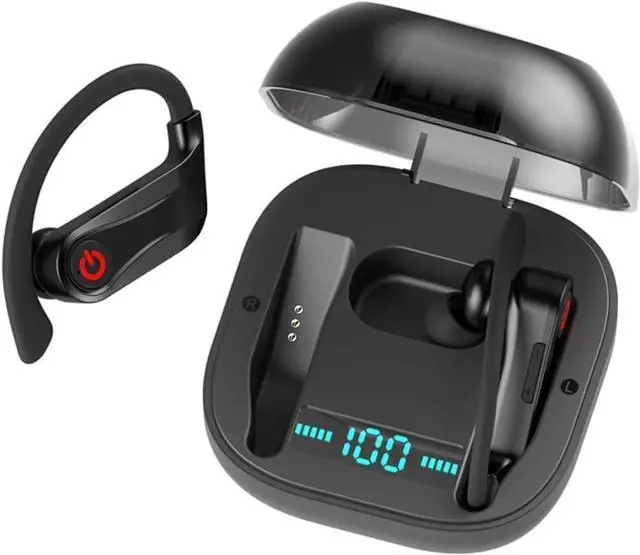 Main image of Wireless Headphones in Ear Bluetooth Earbuds,60 Hours of Playback Time,7 Hours of Continuous Playback in One Ear Touch Controls Built-in Microphone with Earhooks for Sport Running Workout Gym