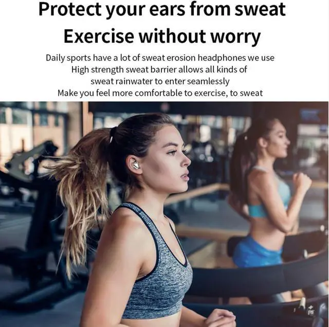 Alt view image 5 of 7 - Mini Wireless Headphones Bluetooth Earbuds, 70 Hours of Battery Active Noise Cancellation, Bilateral Talking Swivel Charging Case, 500mAh Charging Case with Microphone, White