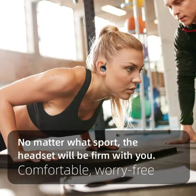 Alt view image 7 of 7 - Open Ear Air Conduction Headphones Wireless Bluetooth 5.3 IPX5 Headphones with Digital Display Charging Case, High Sound Quality and Long Standby Time for Workout Driving Walking, White