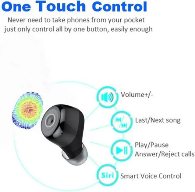 Alt view image 2 of 7 - Wireless Headphones Bluetooth 5.3 Earbuds Noise Canceling in-Ear Bluetooth Ear Buds with Microphone IPX7 Waterproof Rating Built-in Microphone for Laptop Computer Sports