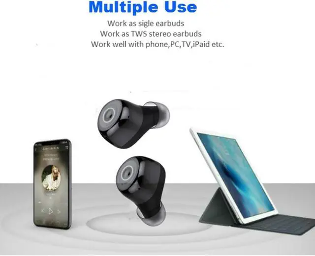 Alt view image 4 of 7 - Wireless Headphones Bluetooth 5.3 Earbuds Noise Canceling in-Ear Bluetooth Ear Buds with Microphone IPX7 Waterproof Rating Built-in Microphone for Laptop Computer Sports