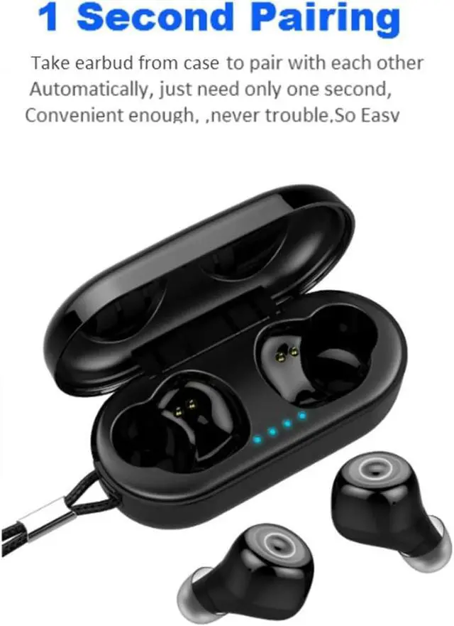 Alt view image 6 of 7 - Wireless Headphones Bluetooth 5.3 Earbuds Noise Canceling in-Ear Bluetooth Ear Buds with Microphone IPX7 Waterproof Rating Built-in Microphone for Laptop Computer Sports