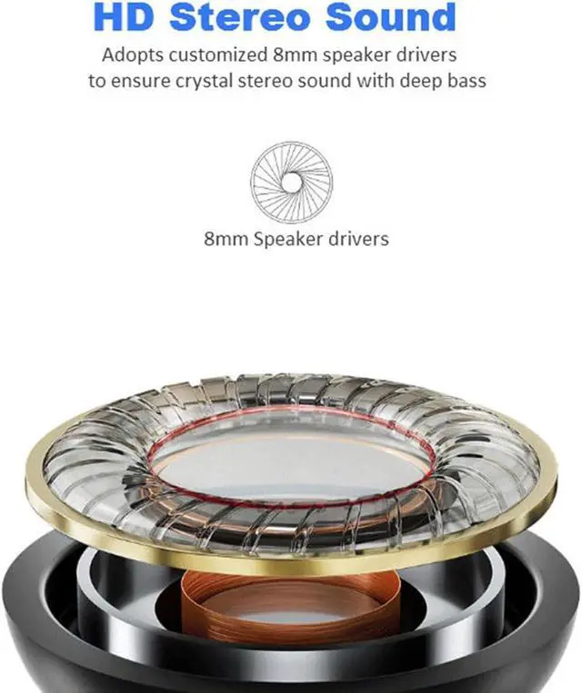 Alt view image 7 of 7 - Wireless Headphones Bluetooth 5.3 Earbuds Noise Canceling in-Ear Bluetooth Ear Buds with Microphone IPX7 Waterproof Rating Built-in Microphone for Laptop Computer Sports