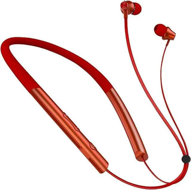 Main image of Earphone Neckband Bluetooth Headphones Noise Cancelling Headset with Mic Wireless Earbuds 5.0 CVC 8.0 Waterproof Sport Earphones for Running Driving Working Compatible, Red