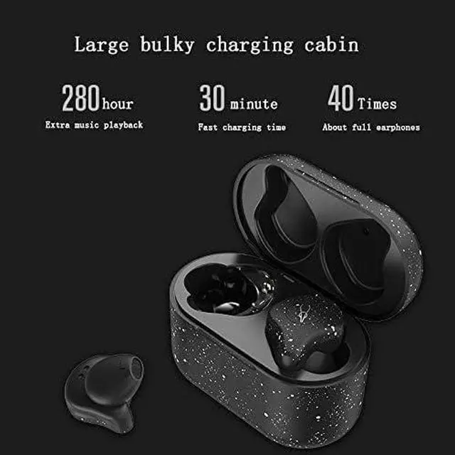 Alt view image 3 of 7 - Wireless Headset Bluetooth 5.0 Wireless Earbuds 3D Stereo Waterproof Bluetooth Earphone with Built-in Microphone Fitness Running Sports Wireless Earbud with Charging Box
