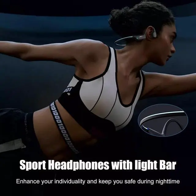 Alt view image 3 of 7 - Bone Conduction Headphones Open Ear Headphones Bone Conduction Headphones Waterproof Built-In 29Gb Mp3 8Hrs Battery Open Ear Headphones Wireless Bluetooth 5.3 for Hiking,Swimming,Running black