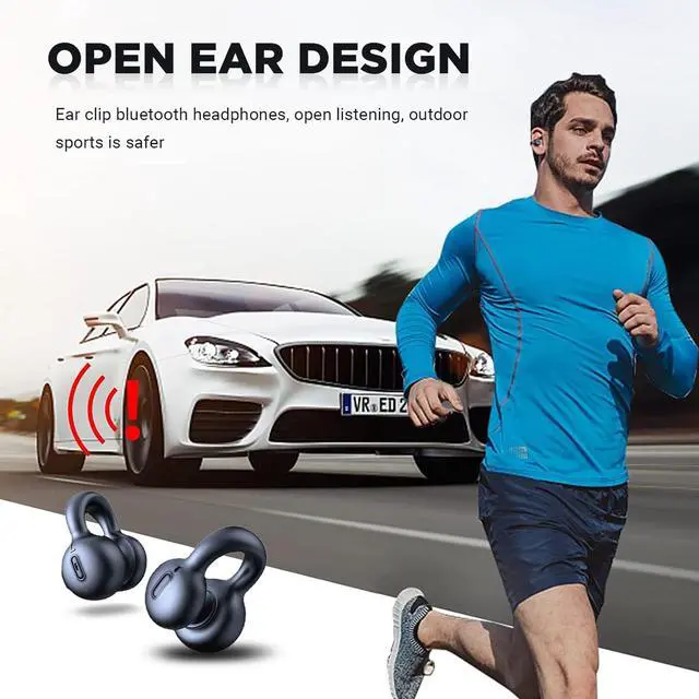 Alt view image 4 of 7 - Wireless Earbuds Clip on Earbud Bluetooth 5.3 Headphones Open Ear Clip Earbuds 18 Hours Play time IP55 Waterproof for Fitness, Sports, Music