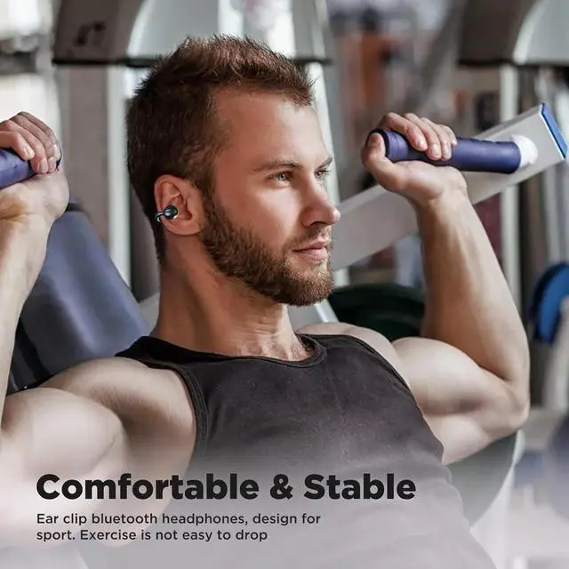 Alt view image 5 of 7 - Wireless Earbuds Clip on Earbud Bluetooth 5.3 Headphones Open Ear Clip Earbuds 18 Hours Play time IP55 Waterproof for Fitness, Sports, Music