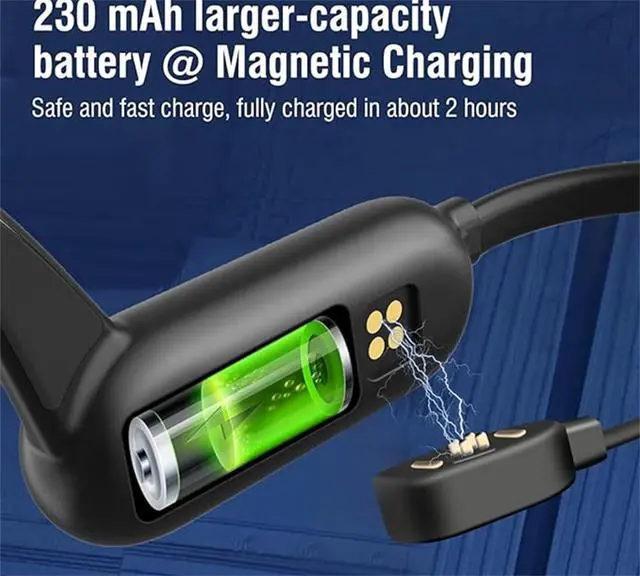 Alt view image 6 of 6 - Bone Conduction Headphones, Bluetooth 5.0, Open Ear Headphones, IPX8 Waterproof Ultralight Sport Headphones Wireless,8GB Storage Mp3 Player with Microphones for Cycling Running Swiming