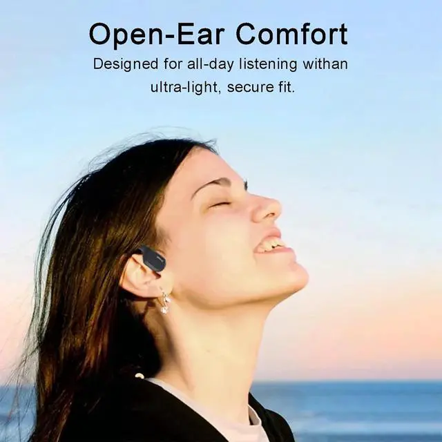 Alt view image 5 of 7 - Bone Conduction Headphones IPX68 Waterproof MP3 Swimming Headphones Underwater Music Player Built-in 16G Memory open ear headphones bone conduction headphones bluetooth 5.2 Running Driving (Dark)