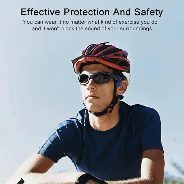 Alt view image 6 of 7 - Bone Conduction Headphones IPX68 Waterproof MP3 Swimming Headphones Underwater Music Player Built-in 16G Memory open ear headphones bone conduction headphones bluetooth 5.2 Running Driving (Dark)