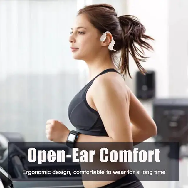 Alt view image 2 of 7 - Bone Conduction Headphones Open Ear Headphones Open Ear Headphones Wireless Bluetooth 5.2 Bone Conduction Earbuds Running Headphones IPX5 Waterproof Sport Headphones for Gym(Dark Green)