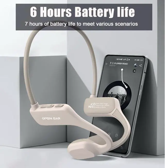 Alt view image 7 of 7 - Bone Conduction Headphones Open Ear Headphones Open Ear Headphones Wireless Bluetooth 5.2 Bone Conduction Earbuds Running Headphones IPX5 Waterproof Sport Headphones for Gym(Dark Green)