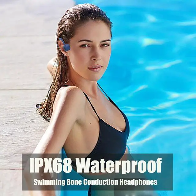 Alt view image 5 of 7 - Bone Conduction Headphones Wireless Bluetooth 5.3 Underwater Headphones For Swimming Open Ear Headphones Running Earbuds Open Ear With Mic 8Hrs Playtime Ipx8 Waterproof Sports Headphones Cycling grey