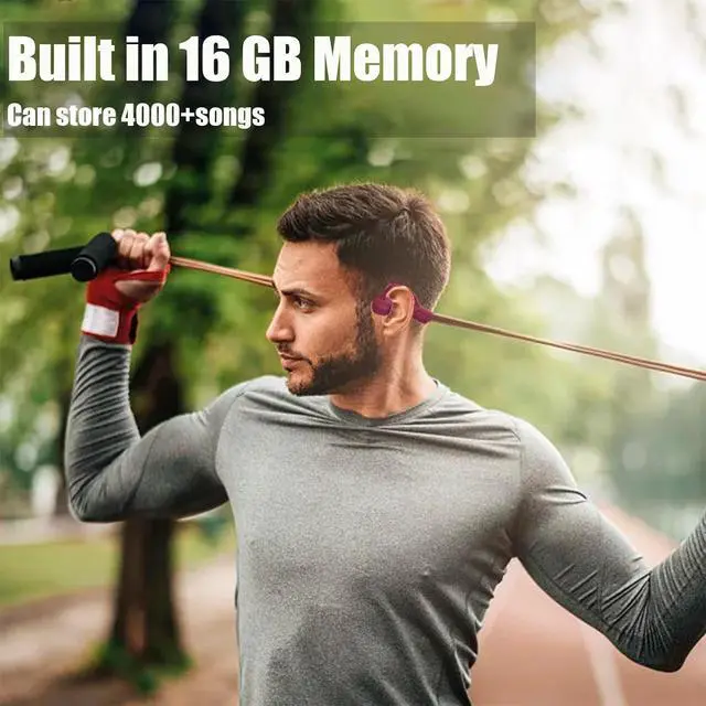 Alt view image 2 of 7 - Swimming Headphones Bone Conduction Headphones Ipx8 Waterproof Earbuds For Swimming With Built-In Mp3 Player 16G Memory Bluetooth 5.3 Open Ear Headset Suitable For Swimming Running Cycling black