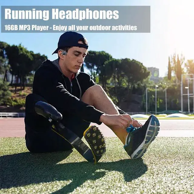 Alt view image 3 of 7 - Swimming Headphones Bone Conduction Headphones Ipx8 Waterproof Earbuds For Swimming With Built-In Mp3 Player 16G Memory Bluetooth 5.3 Open Ear Headset Suitable For Swimming Running Cycling black