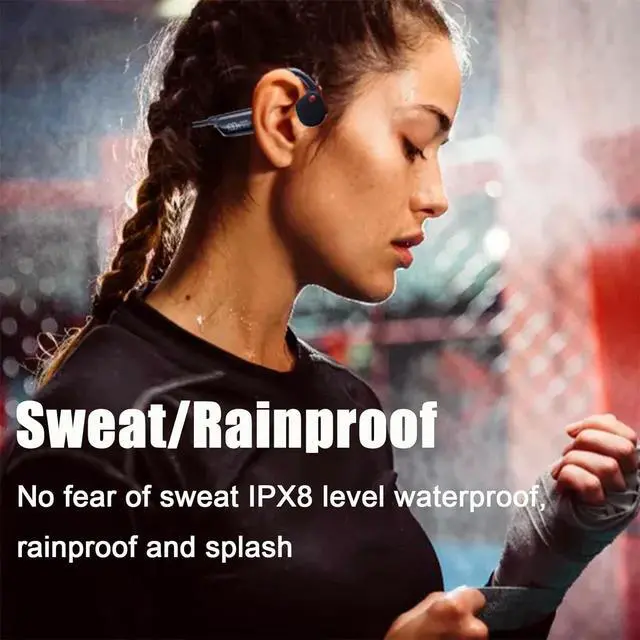 Alt view image 5 of 7 - Bluetooth Bone Conduction Headphones Waterproof Earbuds For Swimming Ipx8 Waterproof Mp3 Player Open Ear Bone Conduction Headphones Built-In 32Gb Open Ear Earbuds With Mic For Cycling Swimming Black