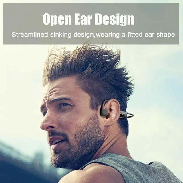 Alt view image 6 of 7 - Bone Conduction Headphones Underwater Headphones For Swimming Open Ear Headphones Wireless Bluetooth 5.3 Running Earbuds Open Ear With Mic 8Hrs Playtime Ipx8 Waterproof Sports Headphones Cycling wait
