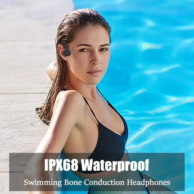 Alt view image 5 of 7 - Bone Conduction Headphones Ipx8 Waterproof Earbuds For Swimming Swimming Headphones With Built-In Mp3 Player 32G Memory Bluetooth 5.3 Open Ear Headset Suitable For Swimming Running Cycling black