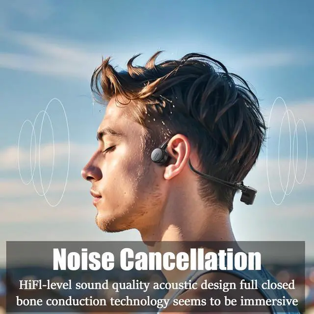Alt view image 6 of 7 - Bone Conduction Headphones Ipx8 Waterproof Earbuds For Swimming Swimming Headphones With Built-In Mp3 Player 32G Memory Bluetooth 5.3 Open Ear Headset Suitable For Swimming Running Cycling black