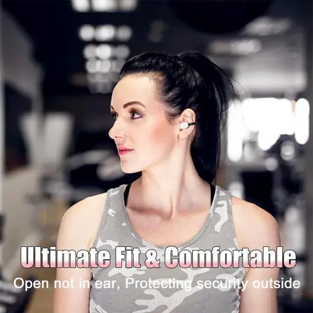 Alt view image 3 of 7 - Clip On Earbuds Running Earbuds Open Earbuds Open Ear Clip Earbuds 5.3 Bluetooth Headphones Earbuds Sport Headphones Wireless Bluetooth Sport Headphones Wireless Bluetooth 56 Hours Playtime Black