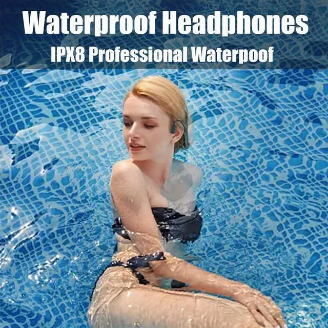 Alt view image 3 of 7 - Bone Conduction Headphones Swimming Headphones Ipx8 Waterproof Earbuds For Swimming With Built-In Mp3 Player 8G Memory Bluetooth 5.3 Open Ear Headset Suitable For Swimming Running Cycling blue