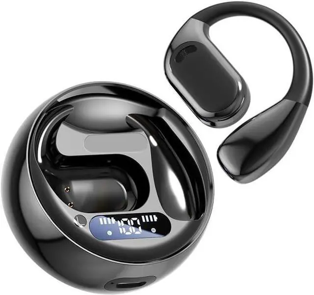 Main image of Micool Open Ear Headphones Bluetooth 5.4, Open Ear Earbuds Wireless, Air Condition Earring On-ear Earphones with Earhooks for Sports, Noise Cancelling/HD Voice/Long Battery Life (black)