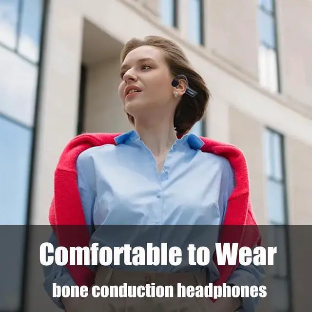 Alt view image 2 of 7 - Bluetooth Bone Conduction Headphones Waterproof Earbuds For Swimming Ipx8 Waterproof Mp3 Player Open Ear Bone Conduction Headphones Built-In 32Gb Open Ear Earbuds With Mic For Cycling Swimming Black