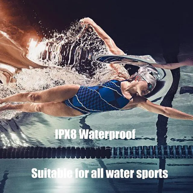 Alt view image 2 of 7 - Open Ear HeadphonesOpen Ear Wireless HeadphonesSwimming Bone Conduction Headphones Bluetooth 5.0 IPX8 16GB MP3 Waterproof Lightweight for Bluetooth Earphones Stable to wear