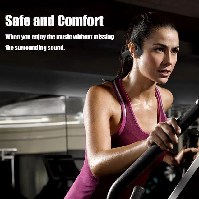 Alt view image 3 of 7 - Bone Conduction Headphones Swimming Headphones Bone Conduction Wireless Earbuds Ipx8 Waterproof Headphones for Swimming Music Player Built-In 16G Memory Swimming Earbuds Open Ear Sports Earphone Blue