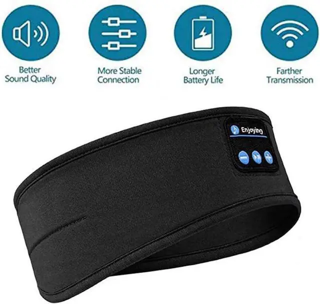 Alt view image 2 of 7 - Music 5.0 Headband Knits Sleeping Headwear Headphone Sports Speaker Stereo (2.0) Headset Sleep Headphones