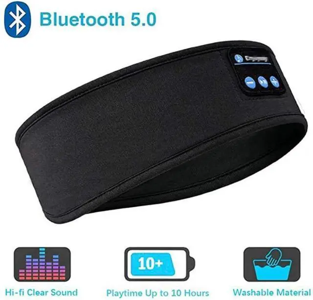 Alt view image 3 of 7 - Music 5.0 Headband Knits Sleeping Headwear Headphone Sports Speaker Stereo (2.0) Headset Sleep Headphones