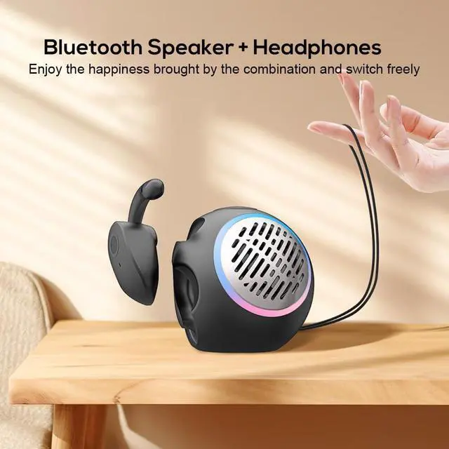 Alt view image 6 of 6 - Wireless Earbuds Bluetooth 5.4 On-Ear Headphones Open Ear Buds Bluetooth Headphones with Earhooks Over-Ear Hooks for Comfort Headphones and Speakers 2 in 1 for Sports (Black)